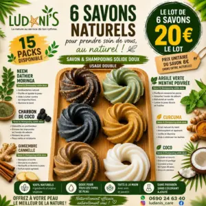 Lot de 6 savons shampoing solide